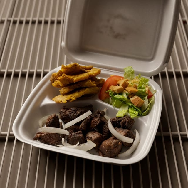 Fried Beef/Tasso Meal.